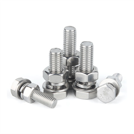 Svart Unc Unf metrisk gjenge rustfritt stål Ss 304 316 sekskantmuttere og -bolter i aluminium