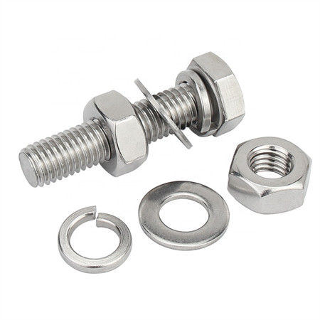 SS304 SS316 DIN933 DIN931 Bolt og mutter rustfritt stål A2-70 A4-80 Helgjengede sekskantede bolter