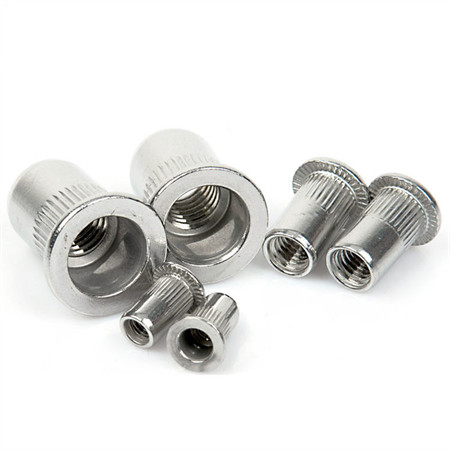 Flat Reduser sekskanthode Redusert Rund Vanlig Lukk Åpen Ende Halvsekskant riflet indre sekskantet kropp Stål SS304 Ss 316 Aluminium M8 M10 Innsats Rivmutter Naglemutter Mutter