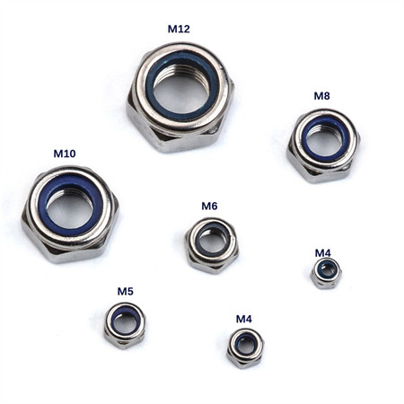 Engros DIN 985 Nylon sekskantmutter Ss 304 316 sekskant nylon låsemutter