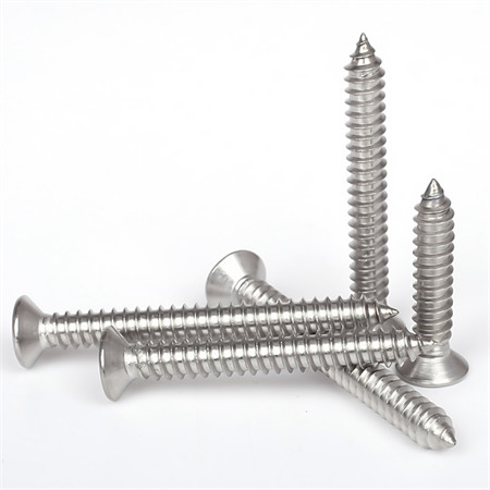 8# 4,2 mm C1022A/Ss Flat Pozi-hode/Dobbelt Csk-hode Hvit/Gul sinkbelagte selvborende skrue/selvtappende skrue Møbelskrue/sponplateskruer/treskrue