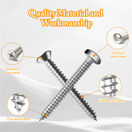 M1.6 M1.8 M2 M2.2 M2.5 M3 Festemidler PT Wn1412 Wn1451 Ss Cross Torx Micro Selvskjærende gjengeformingsskruer